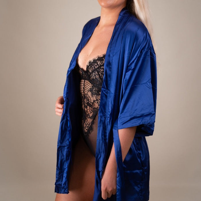 Elegant Blå Kimono