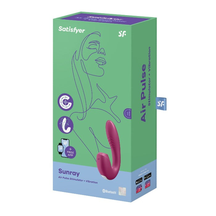 Satisfyer Sunray Air Pulse G-Spot Vibrator Berry